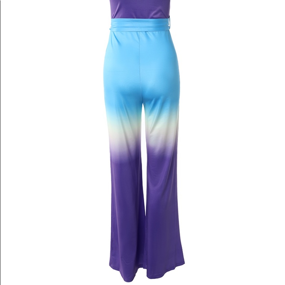 ⭐️⭐️Hot Deal ⭐️⭐️‼️‼️Women’s Ombre Jumpsuit W/Belt/bag.NWT. Sizes L/XL. - NWT - Picture 8 of 16